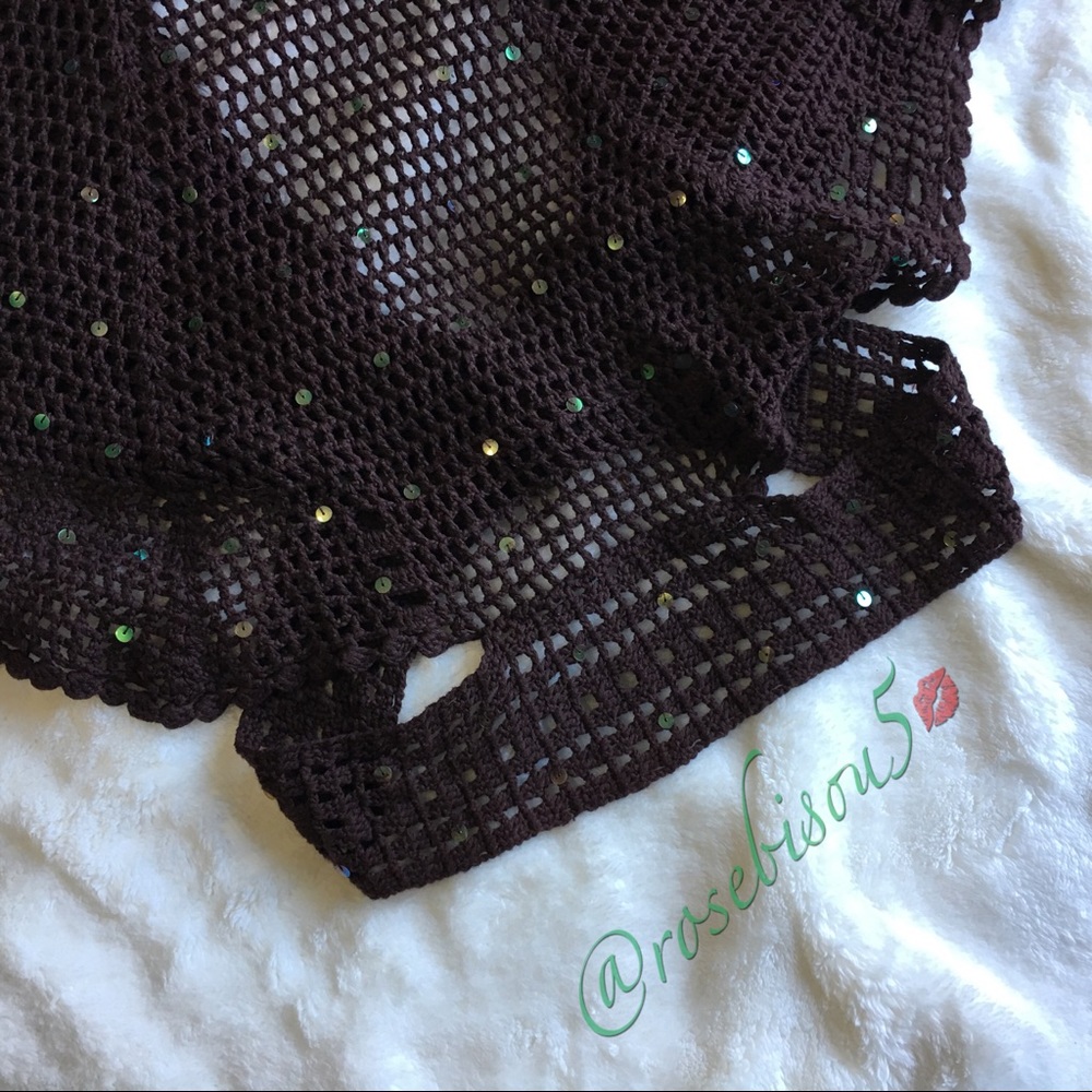 ✨HP! Sequined Boho Gypsy Summer Shawl Wrap-Shrug - Picture 6 of 8